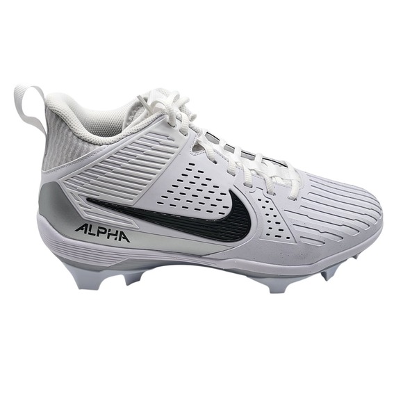 Nike Alpha Menace Strong Cleats White Silver Men's‎ 10.5 II5139-100 NWOB
